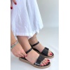 Andana Siyah Cilt Sandalet -
