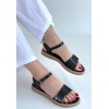 Andana Siyah Cilt Sandalet -