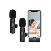 Lightning Girişli Iphone Uyumlu Ikili Kablosuz Yaka Mikrofonu Youtube Facebook Tiktok Vlog