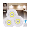 Uzaktan Kumandalı 3 Lü Spot Led Lamba Kablosuz Pilli Işıldak -