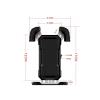 360° Derece Ayarlanabilen Gidon Bağlantılı Bisiklet Motosiklet İçin Abs 4-7.8″ İnç Telefon Tutucu -