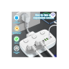 Akım Korumalı 2’li Ayrı Anahtarlı Priz, 2x Priz, 3x Usb, 1x Type-c, 2 Mt Kablo, Hızlı Şarj -