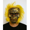 Wild Skull - Bakır Kafatası Sarı Saçlı İskelet Maske -