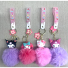 Ponponlu Kuromi Ve Hello Kitty Anahtarlık Alk4246 -