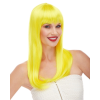 Sarı Renk Uzun Düz Parti Peruğu -