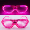 Pembe Led Işıklı Parti Gözlüğü - Neon Glow Şerit Gözlük 3 Modlu -