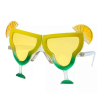 Margarita Bardak Şeklinde Parti Gözlüğü Sarı 16x8 Cm -