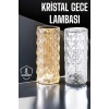 Gece Lambası Kristal Lamba Dokunmatik Şarjlı Hediyelik -
