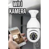 Ampul Görünümlü Güvenlik Kamerası Duylu Wifi Kamerası Dönebilen -