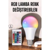 Led Ampul Enerji Dostu RGB Işıklı 100W Led Işık -
