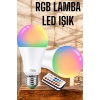 RGB Led Lamba Led Işık Ampul Renk Değiştirebilen 100 Watt -