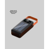 Powerbank Solar Fenerli Çoklu Kablolu Taşınabilir Şarj Aleti -