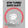 67 Watt Turbo Destekli Şarj Cihazı Honor 50 70 90 Uyumlu -