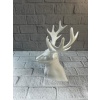 Beyaz Geyik Biblo 23 cm Dekoratif Modern Tasarım -