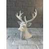 Beyaz Geyik Biblo 23 cm Dekoratif Modern Tasarım -