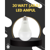 Acil Durumlar İçin Şarjlı LED Ampul 6400K Soğuk Beyaz 30 Watt -