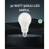 Şarjlı LED Ampul 30 Watt Soğuk Beyaz -
