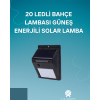 Hareket Sensörlü Solar Lamba | 120° Algılama Açısı, 3-4 Metre Mesafe, Suya Dayanıklı LED -