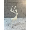 Beyaz Dekoratif Geyik Figürü Şık Ev Aksesuarı -