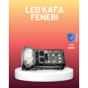 3 Fonksiyonlu LED Far El Feneri Çalışma Lambası Uzun Pil Ömürlü -