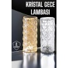 Gece Lambası Kristal Lamba Dokunmatik Şarjlı Hediyelik -