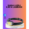 Beyaz Led Işık Sensörlü Kafa Lambası Lityum Batarya Led El Fenerli Şarjlı -