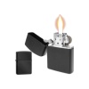 Çakmak Parlak Siyah Zippo Benzinli Çakmak Cep Boy Doldurulabilir -