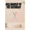 Kavisli Kaş Kirpik Düzeltici Bıyık Alma Taraklı Kaş Makası Yüz Bakım Seti Makas -