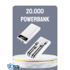 Hızlı Şarj Destekli 20.000mAh Powerbank USB Type-C Lightning LCD -