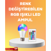 RGB Uzaktan Kumandalı LED Ampul 16 Renk A Kalite 2025 Model Orijinal -
