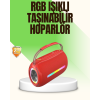 RGB LED Işıklı 20W Taşınabilir Bluetooth Hoparlör IPX6 Suya Dayanıklı -