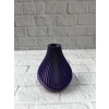 11 cm Mor Minimal Çizgili Vazo Masa Üstü Şık Dekor Objesi -