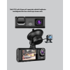 Üç Kameralı Araç DVR Full HD Gece Görüşlü ve 2 inç IPS Ekranlı -