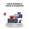Full HD Üç Kameralı Araç Kamerası G-Sensörlü ve Gece Görüşlü -
