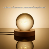Kristal Gezegen Küre Ahşap Tabanlı USB Işıklı Gece Lambası -