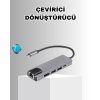 Alüminyum Kasalı MacBook USB-C Hub – 4K HDMI, USB 3.0, SD/TF Kart Girişi, PD Şarj Desteği -