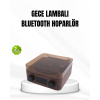 Bluetooth Hoparlörlü Gece Lambası Dijital Saat ve Ambiyans Işığı Çok Amaçlı -