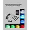 RGB Araç İçi LED Aydınlatma 12V 48 LED Müzik Kontrollü 4 Şerit Set -