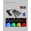 RGB Araç İçi LED Aydınlatma 12V 48 LED Müzik Kontrollü 4 Şerit Set -