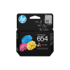 HP 7FP38UE Tri-Color Original Ink Advantage Cartridge (654)