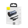 Baseus Golden Contactor Max Araç Şarj Cihazı, USB-A + USB-C, 60W - Mavi