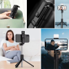 Kendiliğinden Led Işıklı Kumandalı Uzayabilen Selfie Çubuğu,masa Üstü Tripod ( Lisinya )
