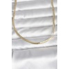 CM 14K Gold Renk Yassı Zincir Model 45 cm Kadın Kolye - Lisinya