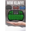 TV Uyumlu Mini Klavye Q Klavye Işıklı Tüm Cihazlara Uyumlu - Lisinya