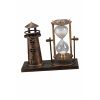 Deniz Feneri Kum Saati Ahşap Görünümlü Vintage Tarz Biblo - Lisinya