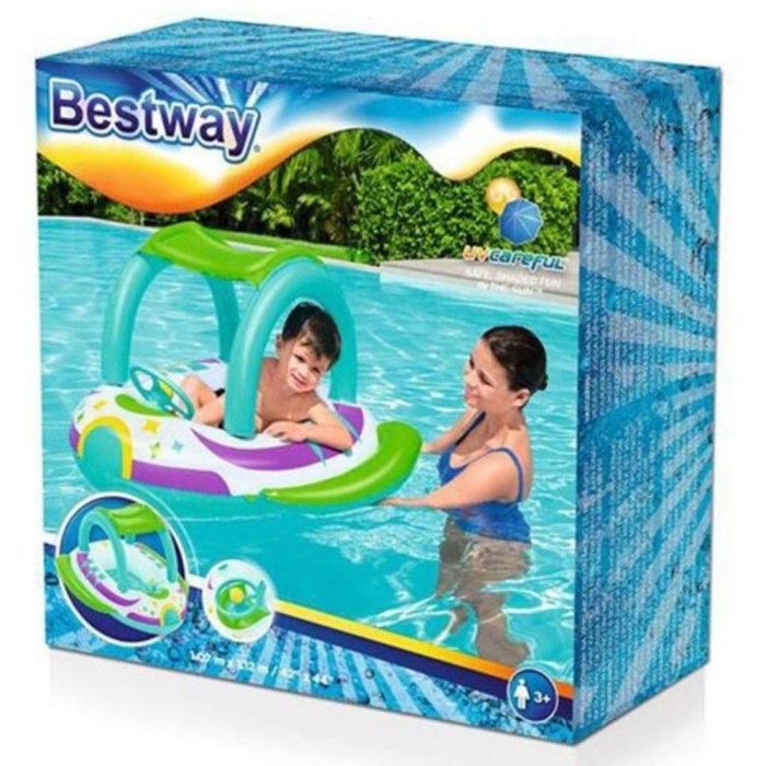 Bestway Gölgelikli Direksiyonlu Kornalı Bot 107x102 Cm - 34149
