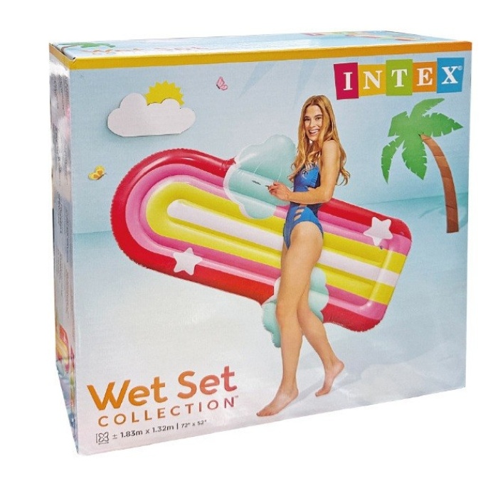 Intex Gökkuşağı Desenli Bulutlu Yatak 175cm -58729