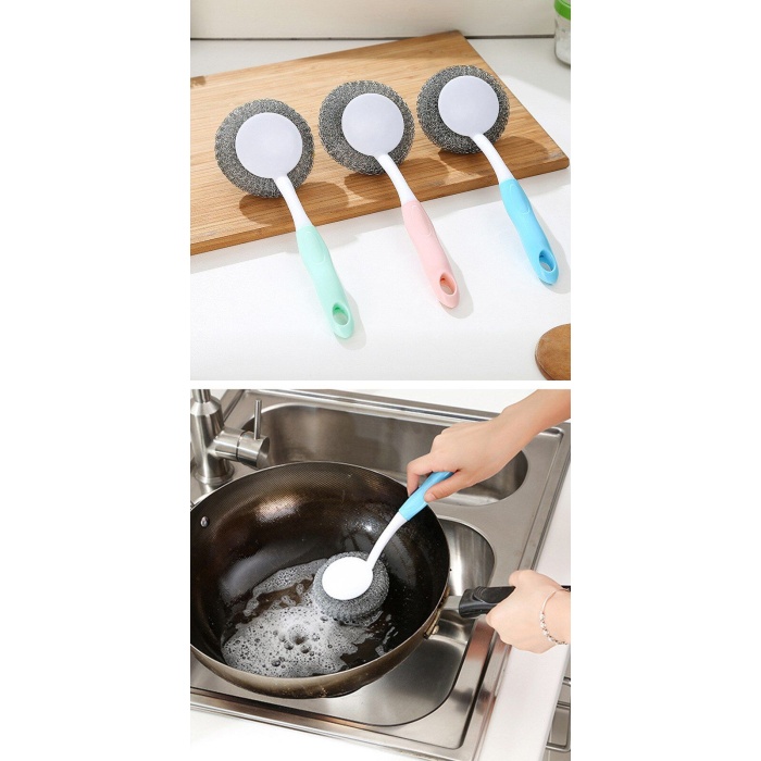 Mangal Temizleme Fırçası - Barbekü Fırçası - Lavabo Bulaşık Fırçası -