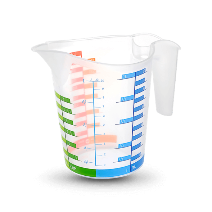 Ölçü Kabı Dereceli Renkli 1000 ML -