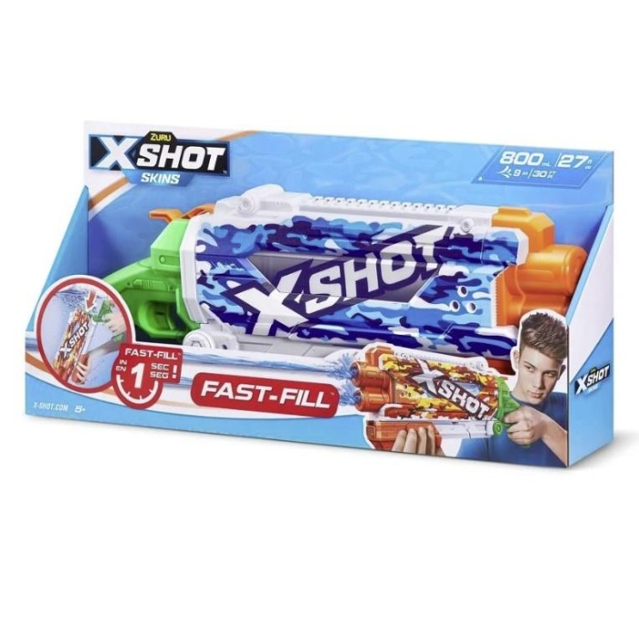 X-SHOT Su Tabancası - Hızlı Doldurma Fonksiyonlu - Mavi